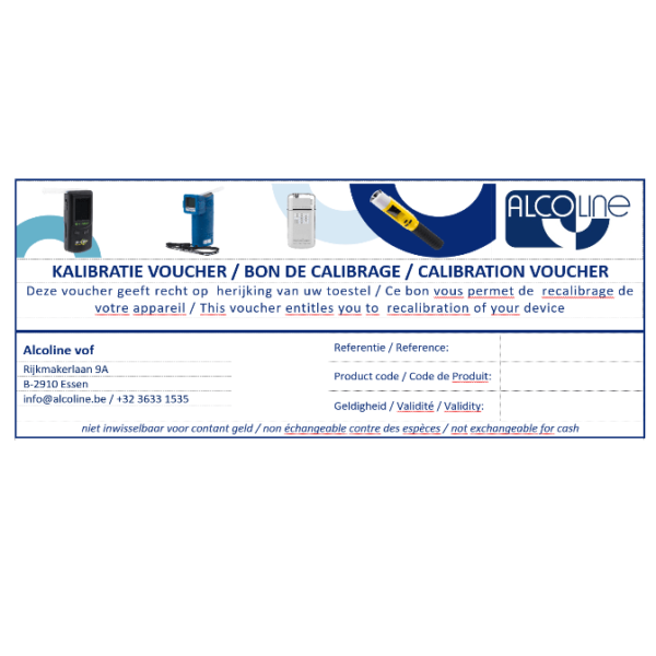 Alcoholtester kalibratie voucher