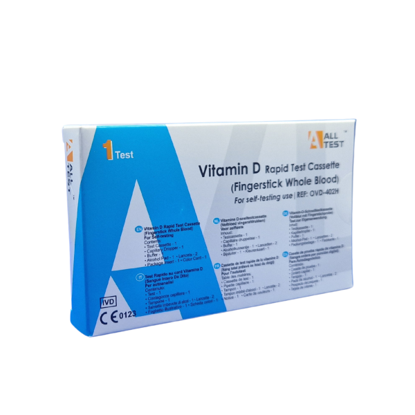 Alltest - Vitamine D zelftest - Volbloed vingerprik - resultaat in 10 minuten - 1 test kit