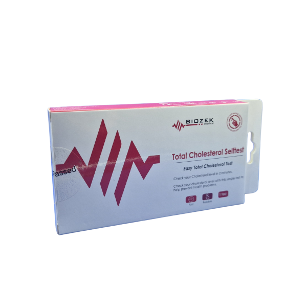 Biozek zelftest voor bepaling van totaal cholesterol uit een druppel bloed – 1 testkit
